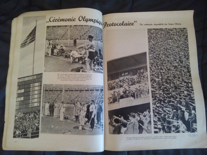 разворот журнала 1936 года, посвященного Олимпиаде